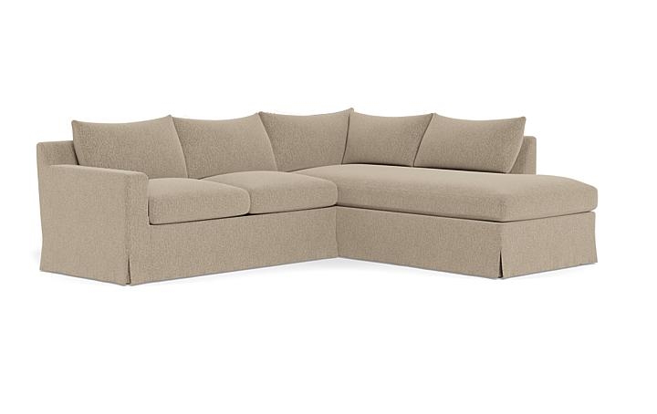 Sloan Slipcovered 3-Seat Right Bumper Sectional - Image 1