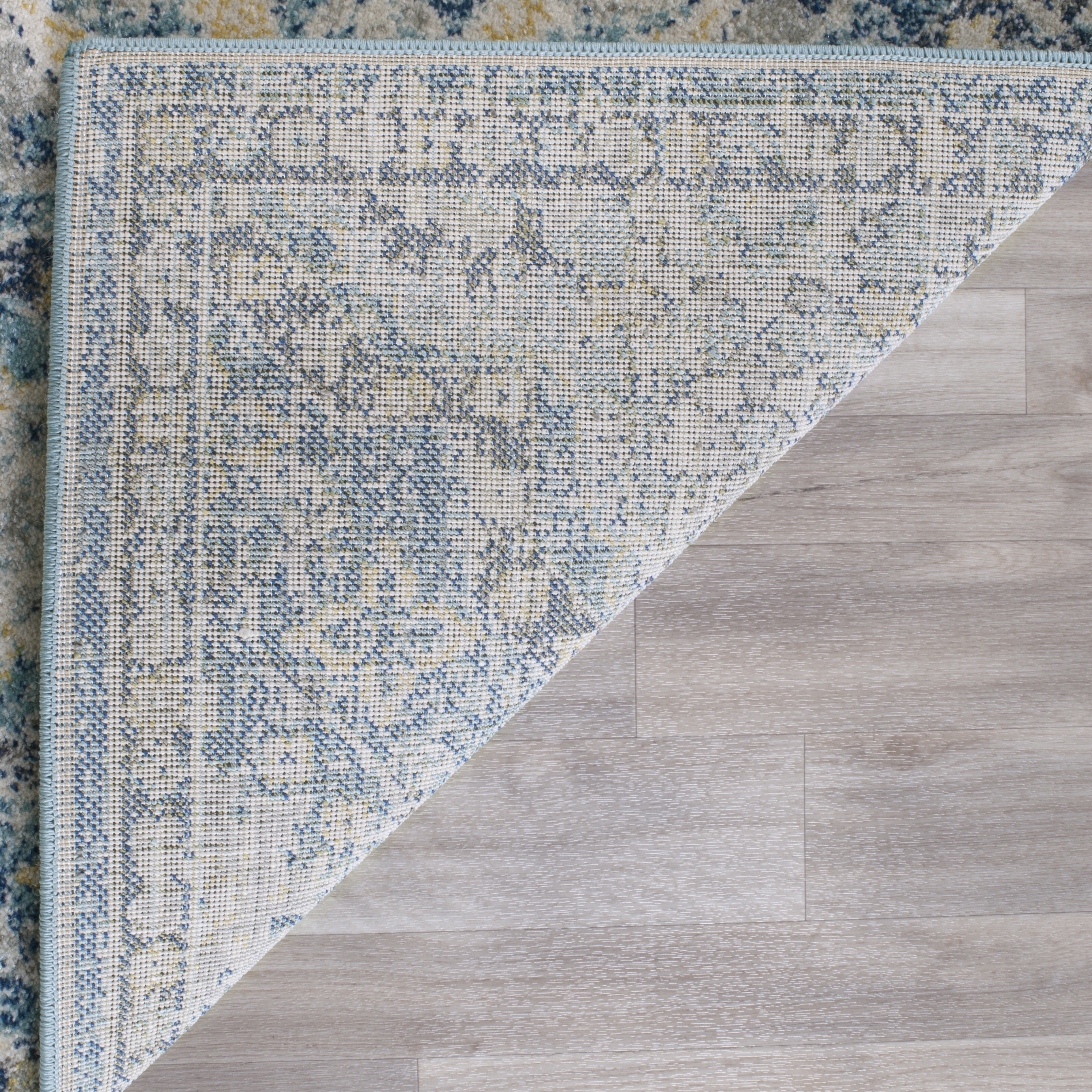 Arlo Home Woven Area Rug, EVK274C, Light Blue/Ivory,  2' 2" X 4' - Image 2