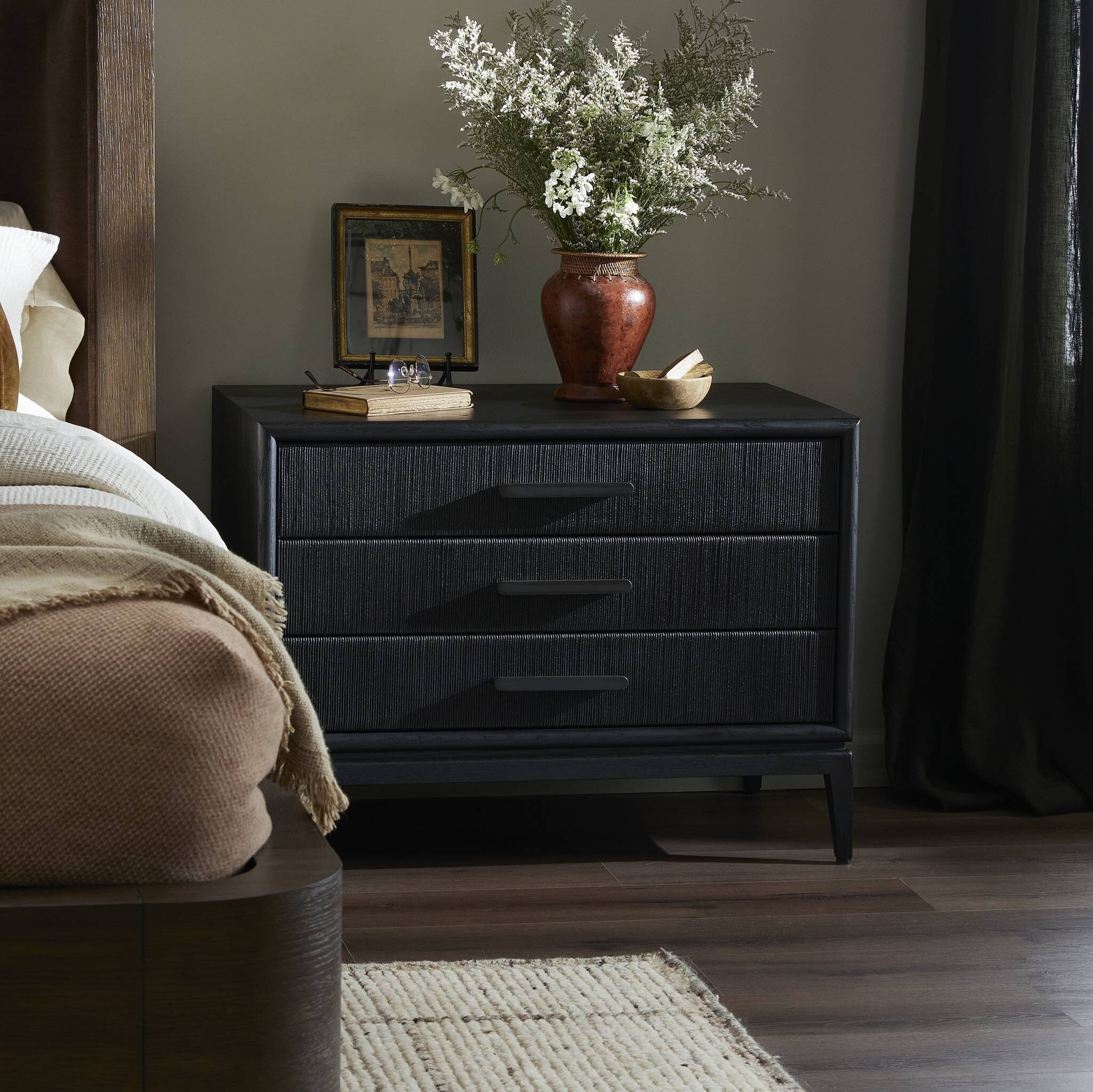Rosenell Closed Nightstand - Black Oak Veneer - Image 6