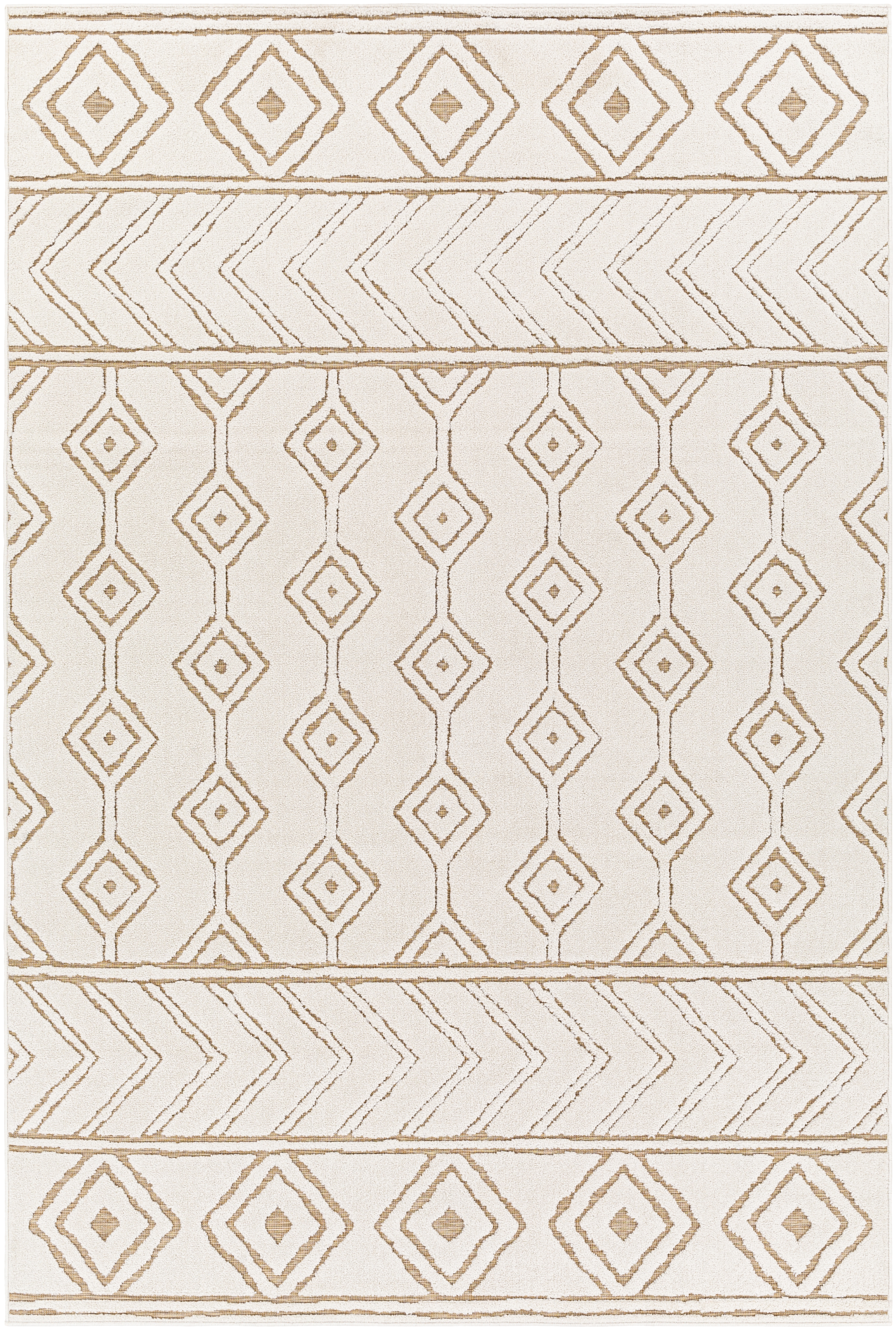 Greenwich Beige Outdoor 7'9" x 10' Machine Woven Rug - Image 0