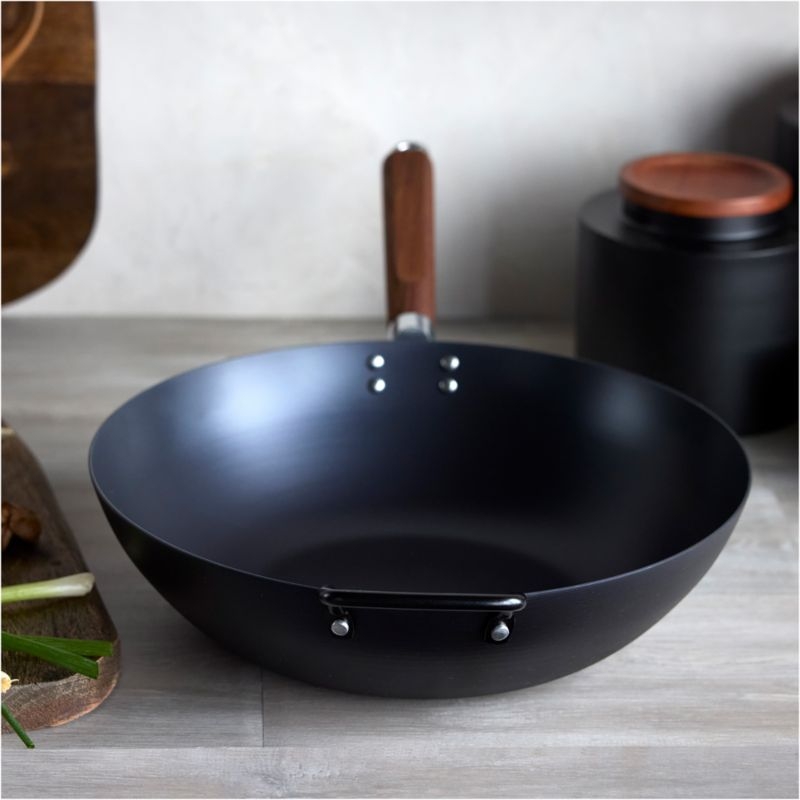 GreenPan™ Kyoto 14" Carbon Steel Wok with Helper Handle - Image 6