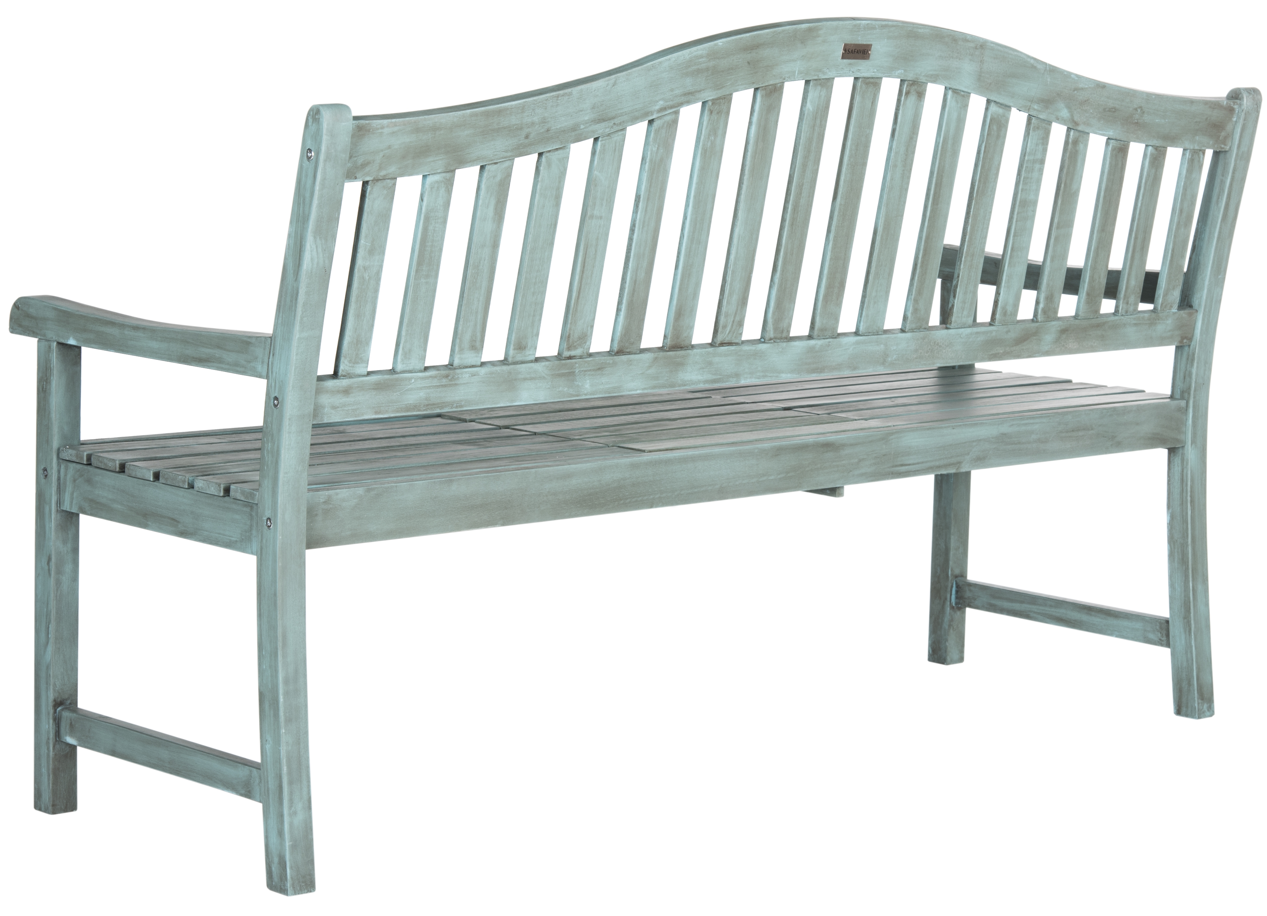 Mischa Bench - Beach House Blue - Safavieh - Image 1