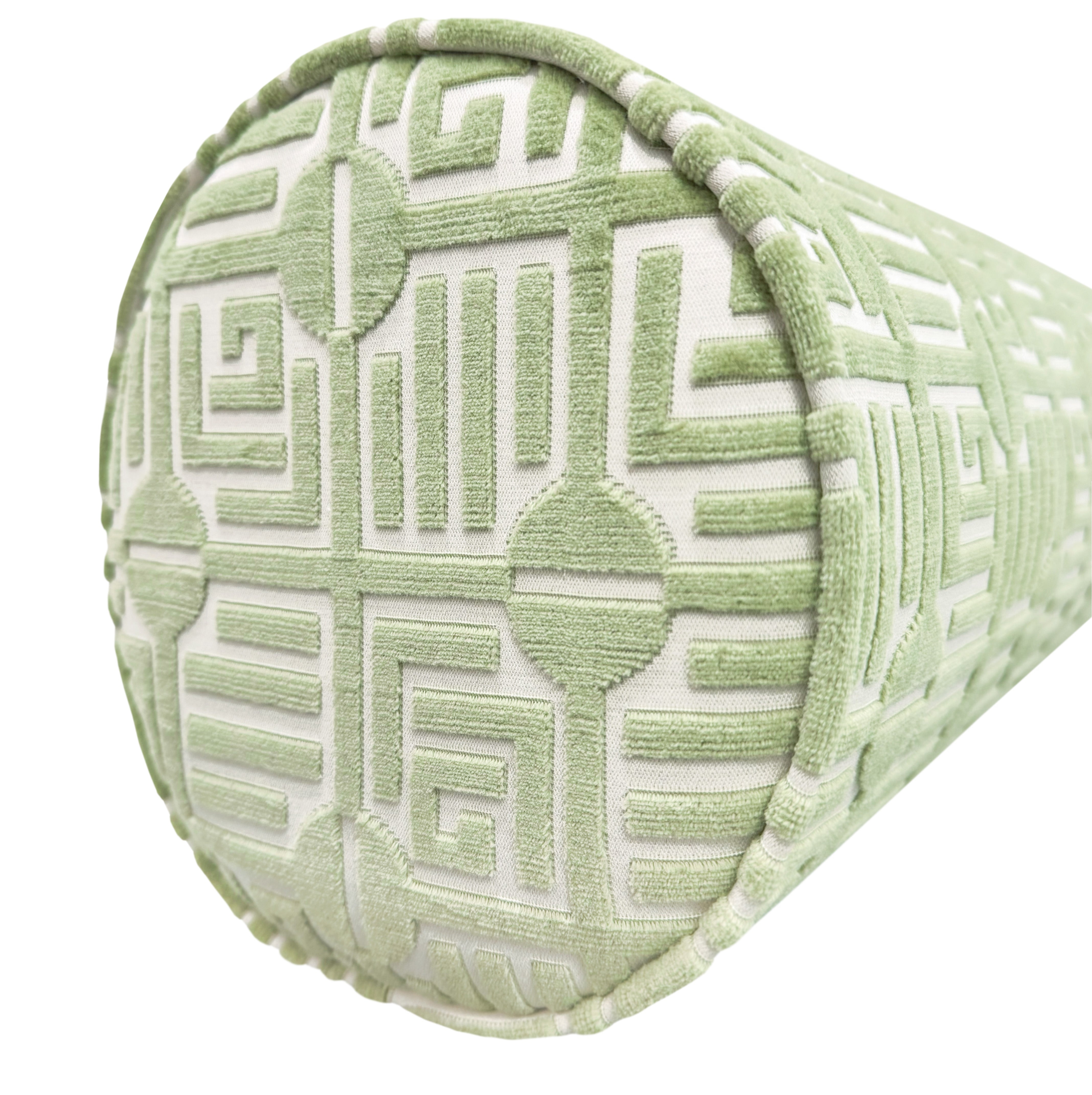 THE BOLSTER :: LABYRINTH VELVET // SAGE | THIBAUT - TWIN // 9" X 24" - Image 3