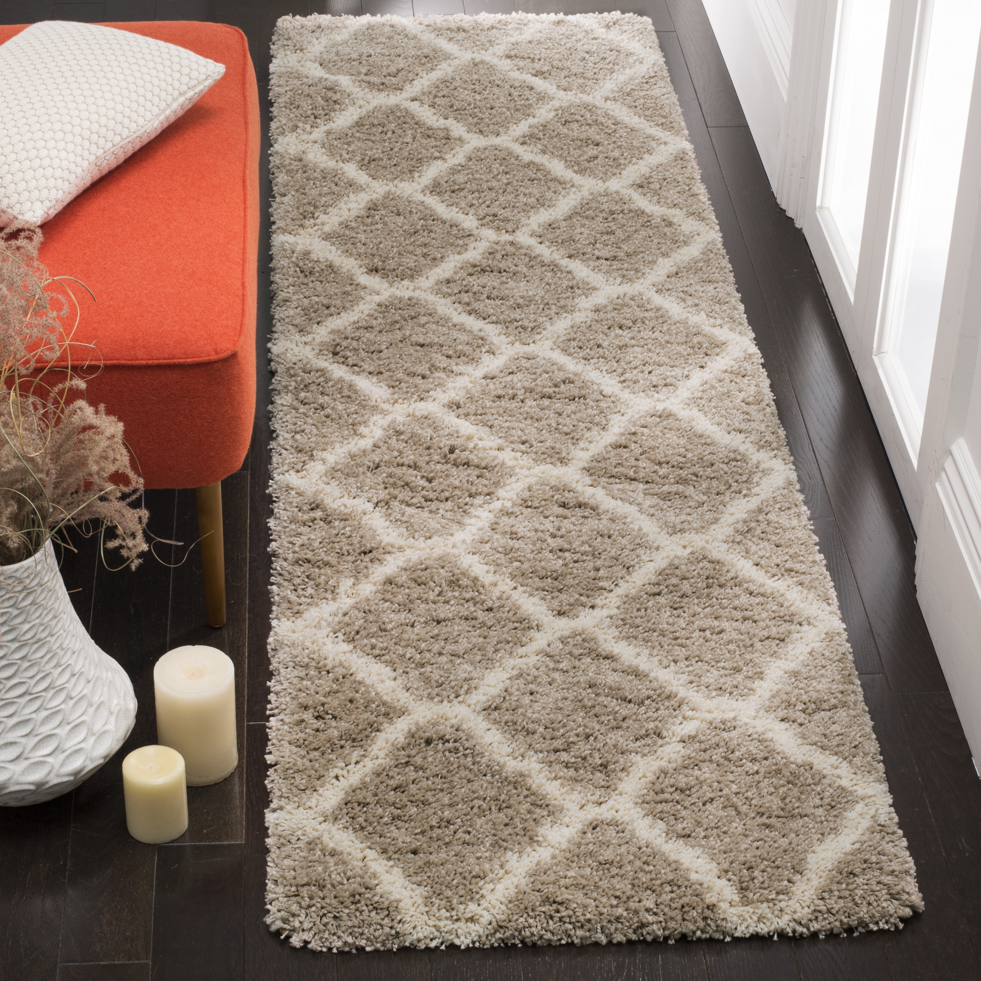 Arlo Home Woven Area Rug, SGH283S, Beige/Ivory,  2' 3" X 8' - Image 1