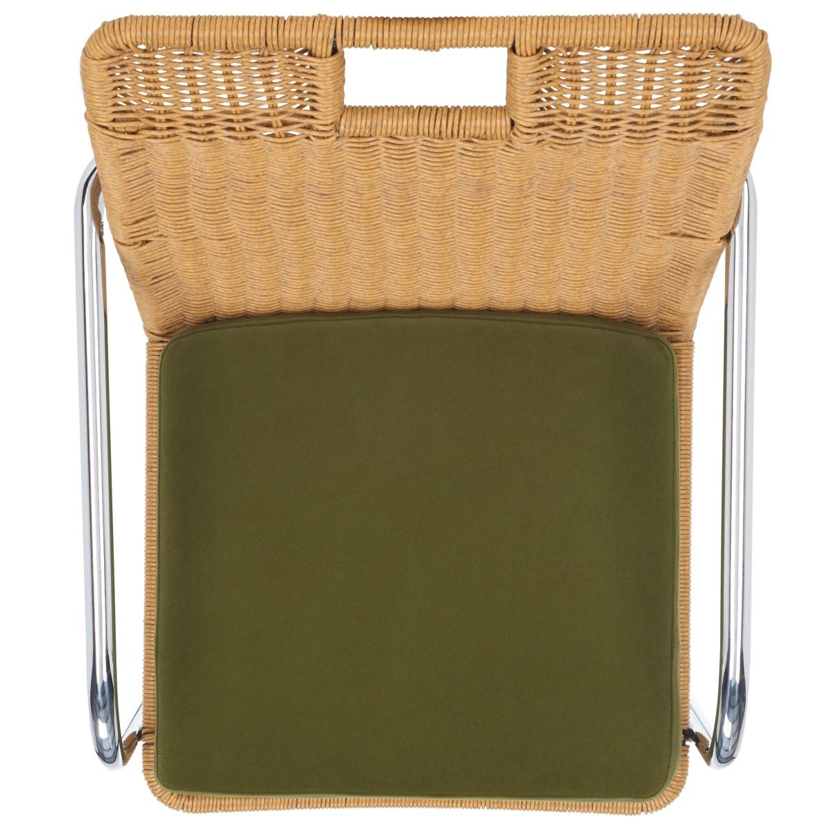 Malou Rattan Dining Chair - Olive / Natural - Safavieh - Image 5