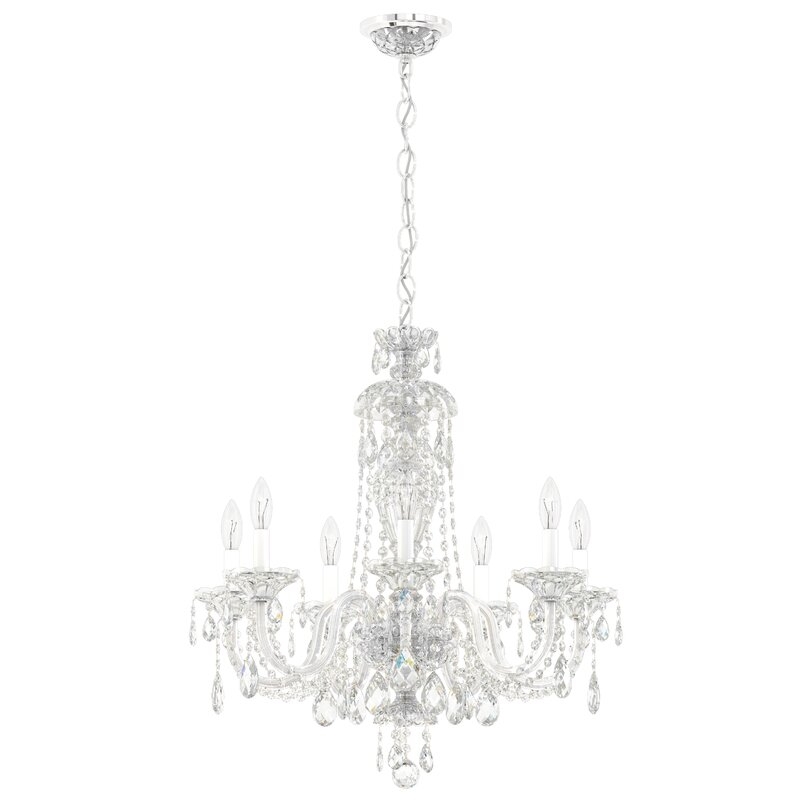 Schonbek Sterling 7-Light Candle Style Classic / Traditional Chandelier - Image 0