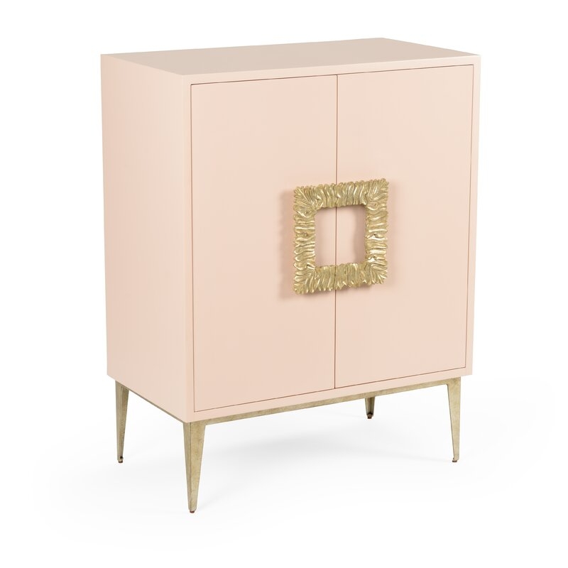 Wildwood Maddox 2 Door Accent Cabinet Color: Pink/Gold - Image 0