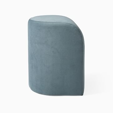 Tilly Small Ottoman, Poly, Twill, Silver, Concealed Support - Image 3