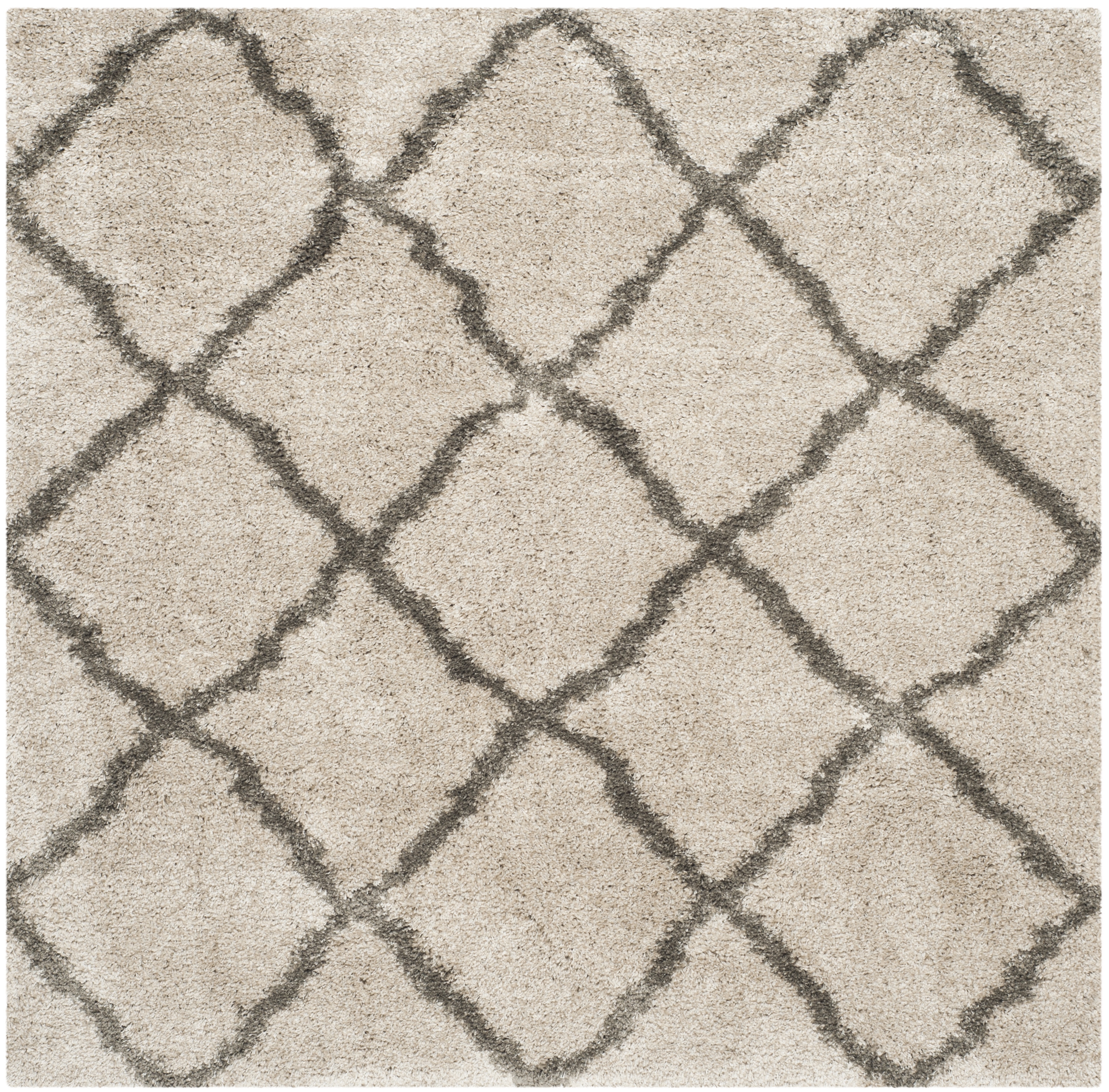 Arlo Home Woven Area Rug, SGB489D, Taupe/Grey,  6' 7" X 6' 7" Square - Image 0