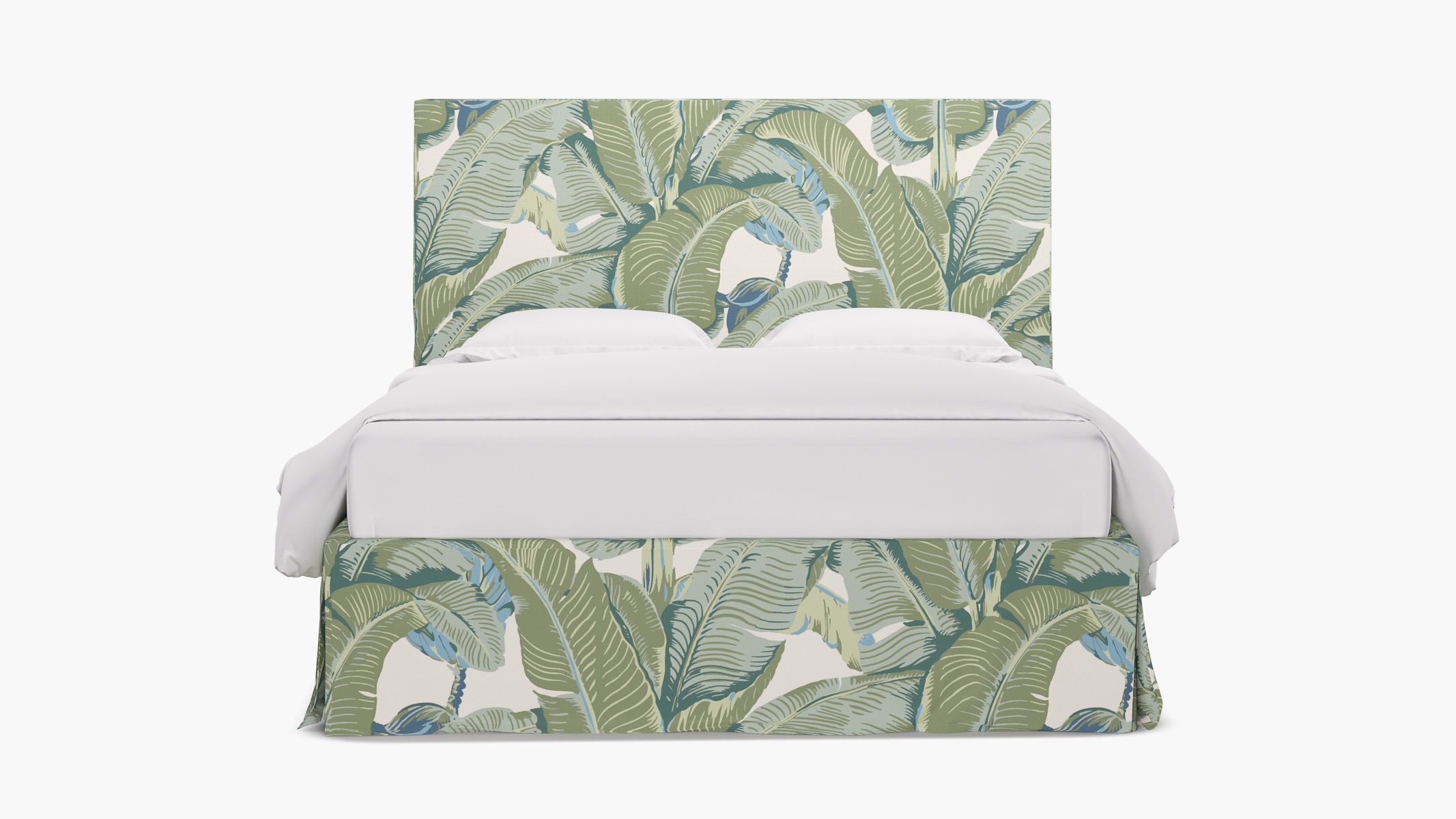 Slipcovered Bed, Pistachio Martinique®, King - Image 0