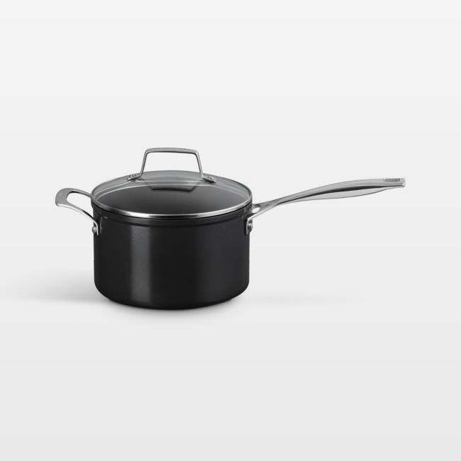 Le Creuset ® Essential Ceramic Non-Stick 4-Qt. Saucepan with Glass Lid - Image 0