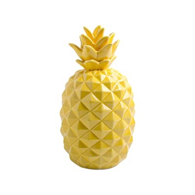 9"H PINEAPPLE W/GOLD CROWN - Image 0