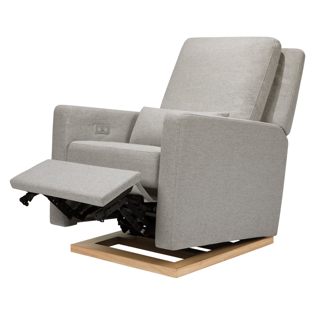 babyletto Sigi Electronic Recliner And Glider In Eco-Performance Fabric With USB Port | Water Repellent & Stain Resistant - Image 0