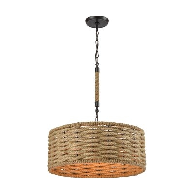 Halley 3-Light Shaded Drum Chandelier - Image 0