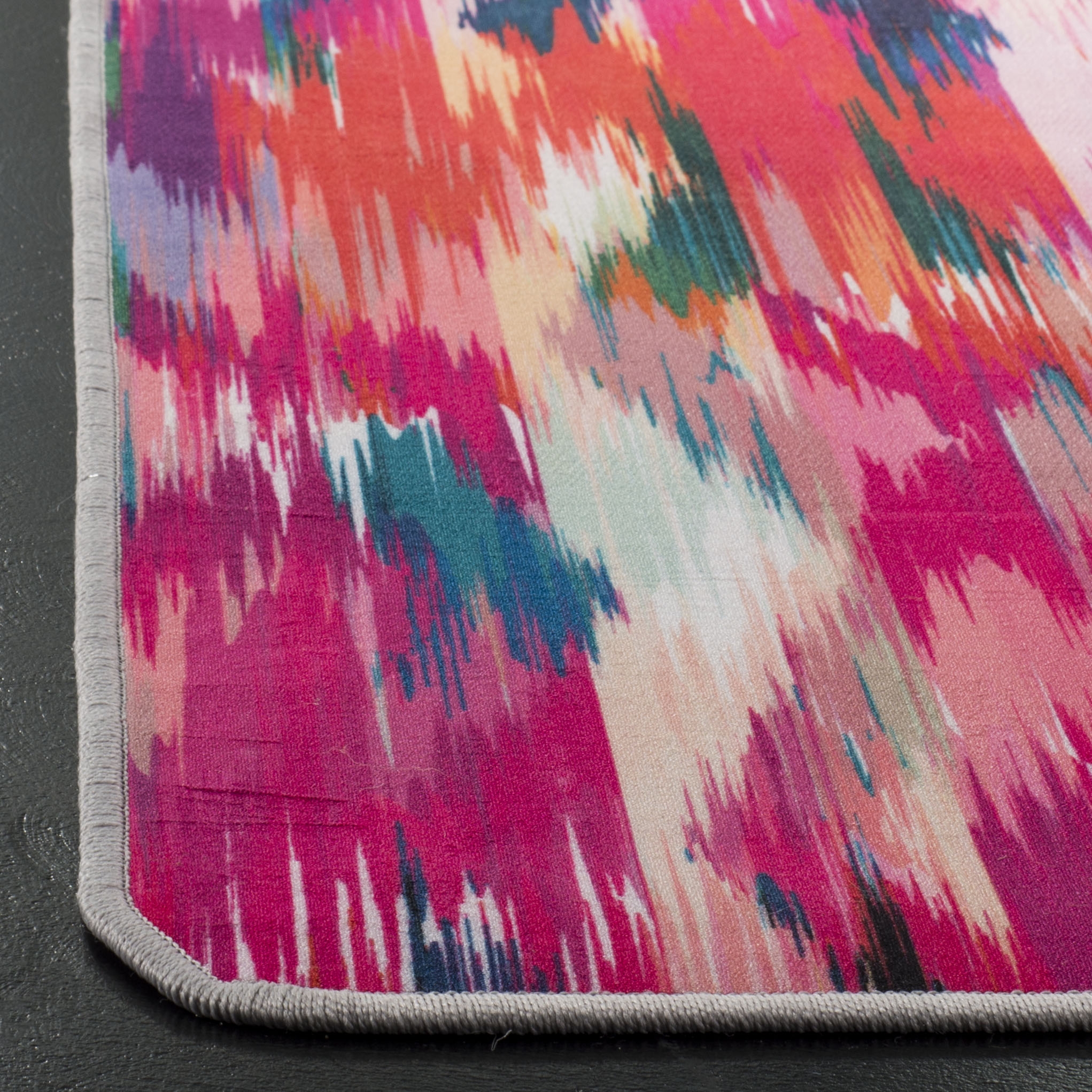 Arlo Home Indoor/Outdoor Woven Area Rug, DAY112M, Fuchsia/Purple,  5' 1" X 7' 6" - Image 2