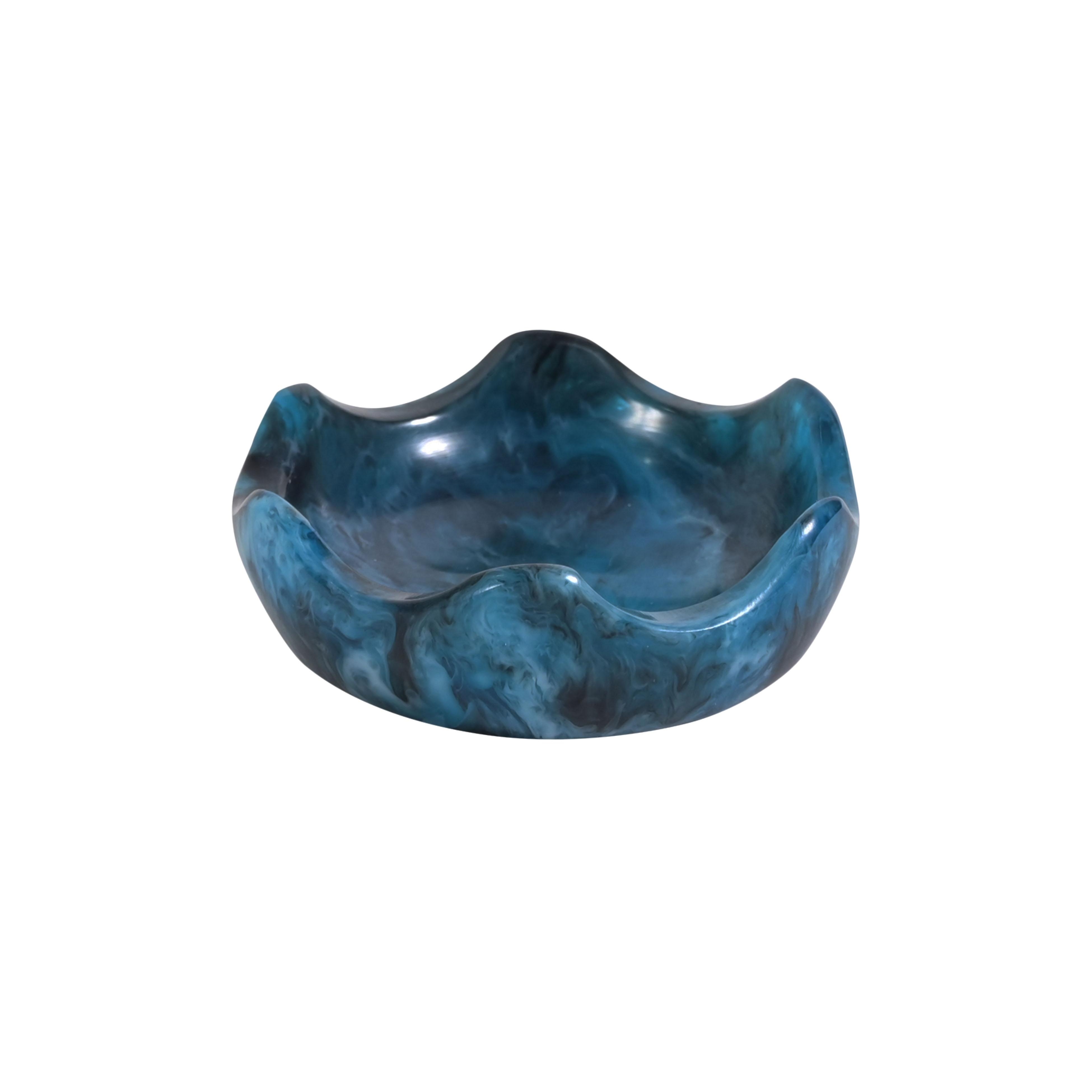 Platform Blue Swirl Resin Kiddush Cup - Image 4