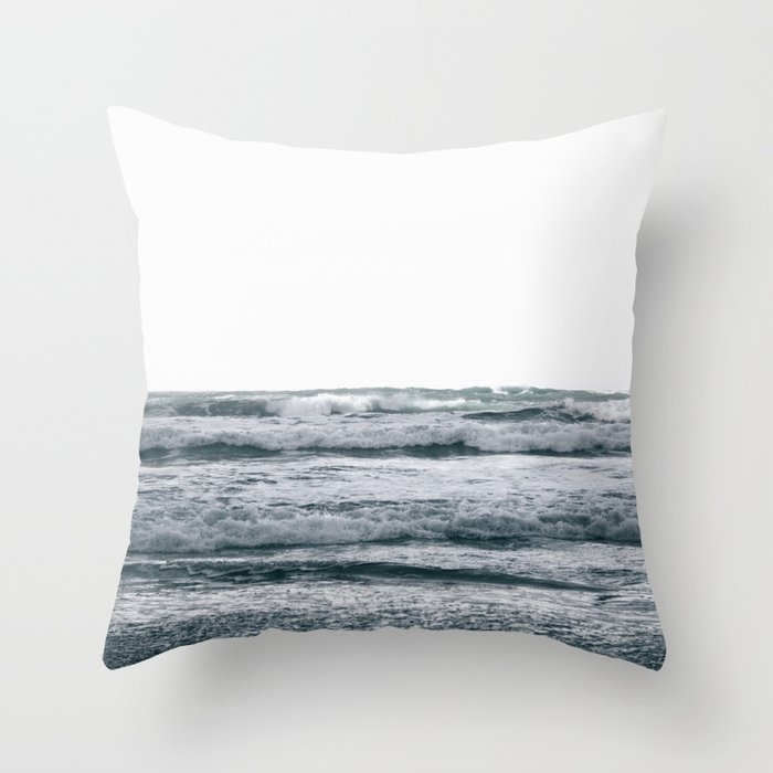 Waves Ii Throw Pillow by Hannah Kemp - Cover (20" x 20") With Pillow Insert - Indoor Pillow - Image 0