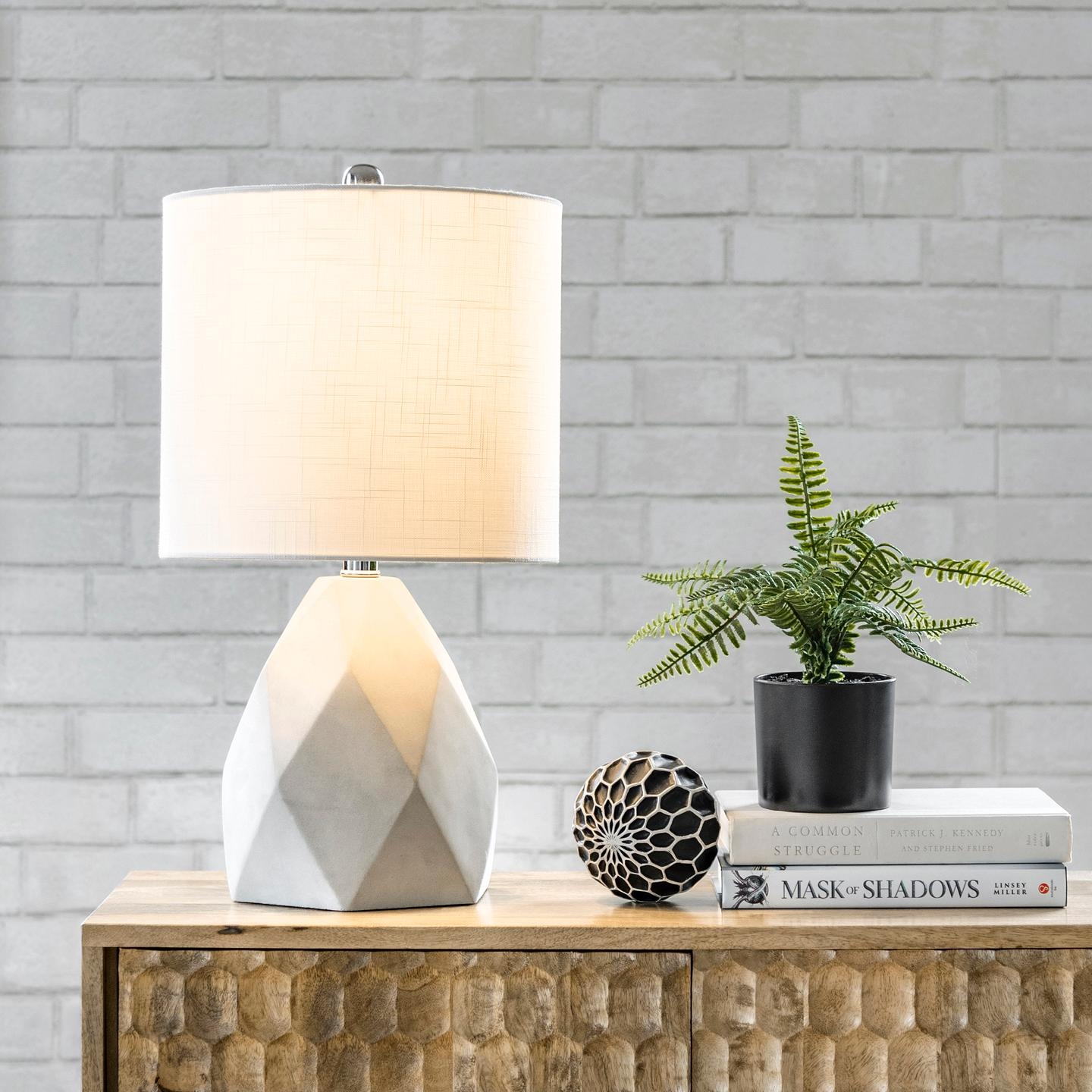Ithaca 21" Cement Table Lamp - Image 1