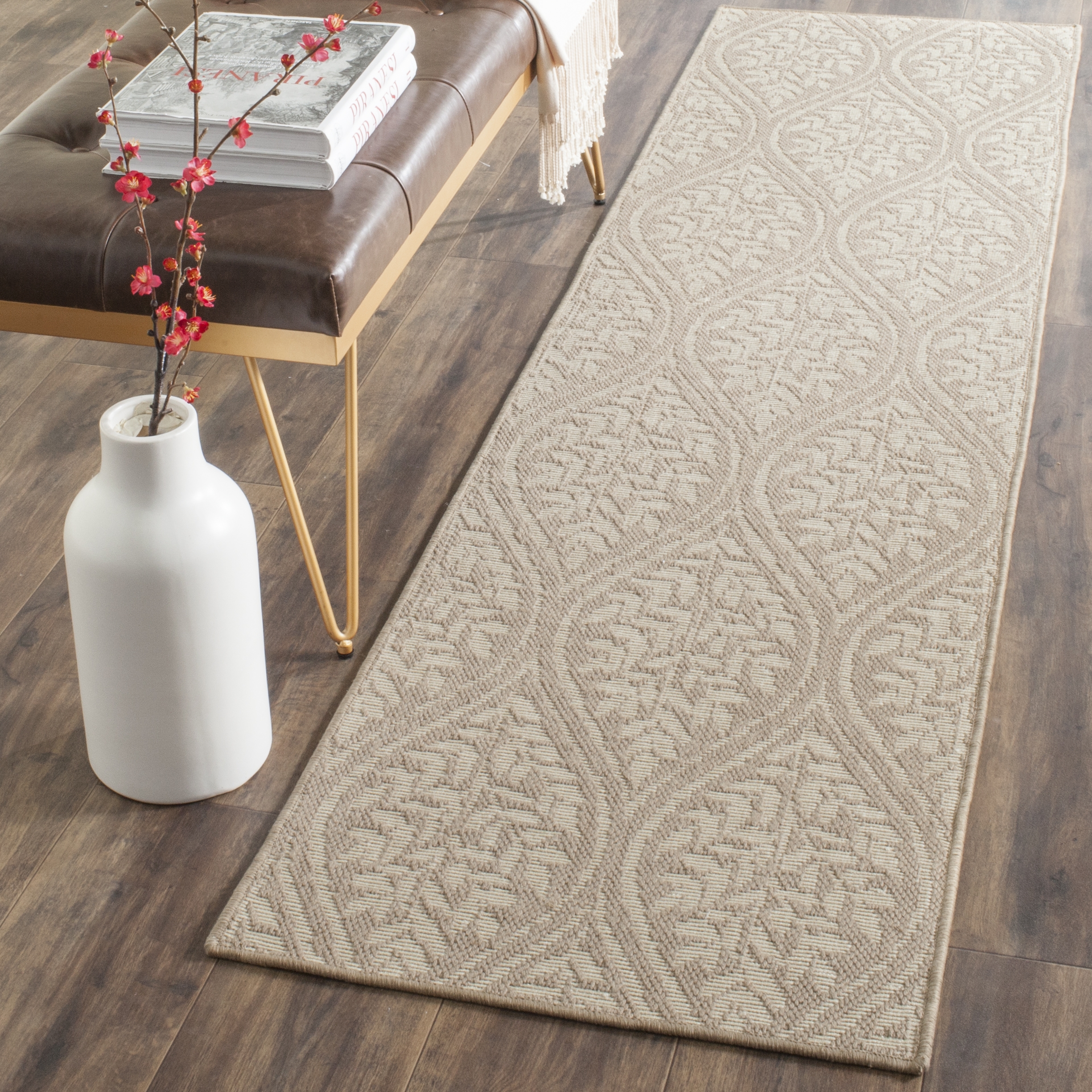 Arlo Home Hand Woven Area Rug, PAB515A, Sand/Natural,  2' X 8' - Image 1