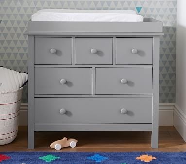Kendall Nursery Dresser & Topper Set, Weathered White, In-Home Delivery - Image 5