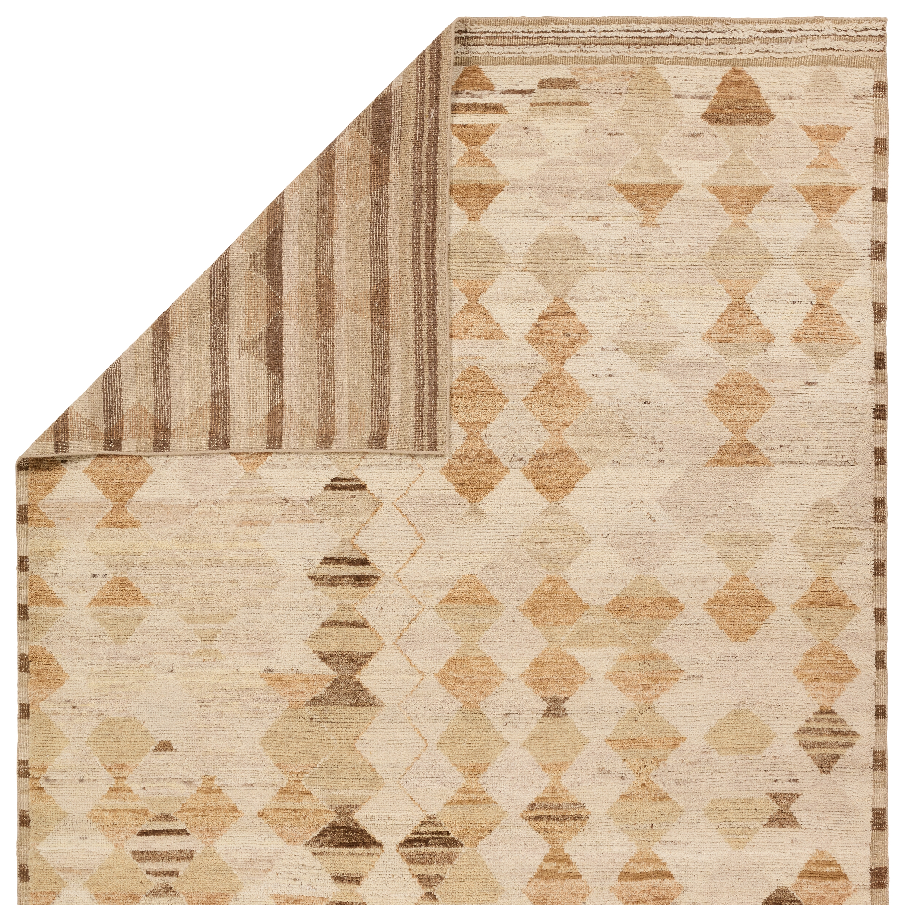 Sirsa ZRA03 Handknotted Bohemian Tan and Yellow Area Rug (9'x12') - Image 2