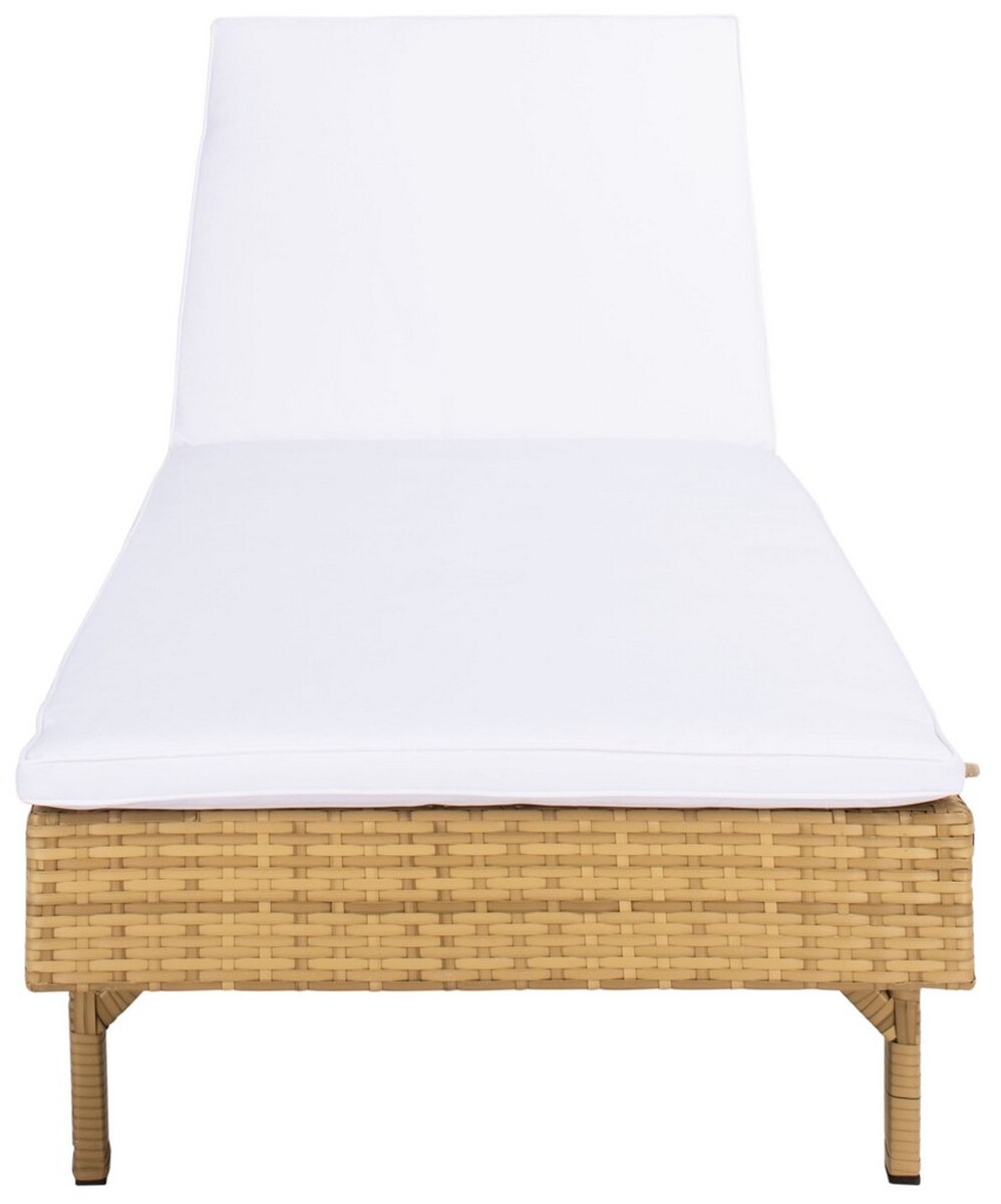 Cam Sunlounger - Natural/White - Safavieh - Image 1