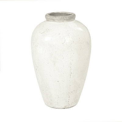 Distressed White Jar - Image 0