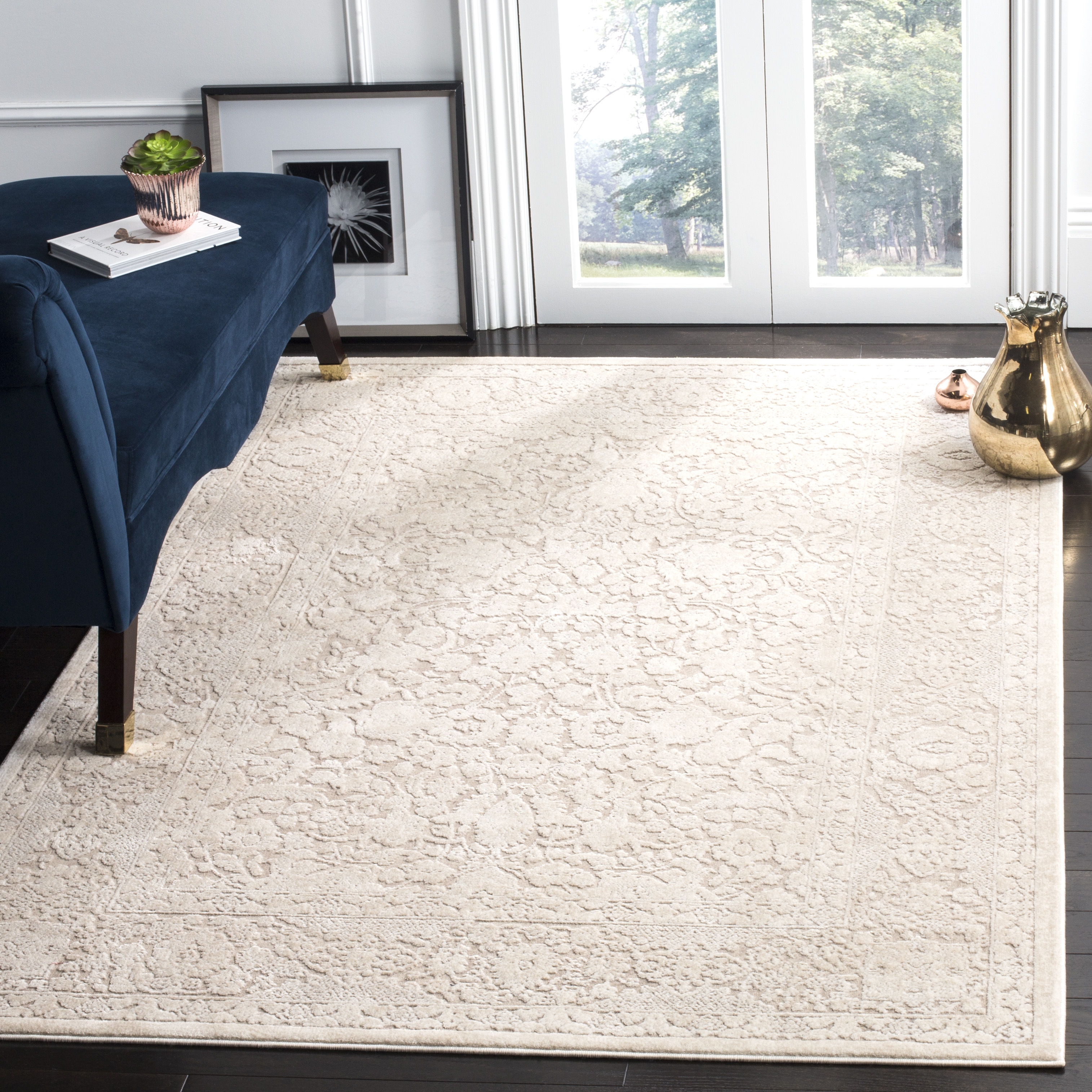 Arlo Home Woven Area Rug, RFT667A, Beige/Cream,  6' X 9' - Image 1