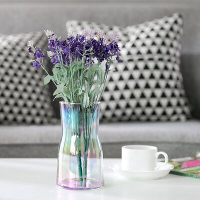 Iridescent Style Translucent Clear Glass Flower Vase Set - Image 0