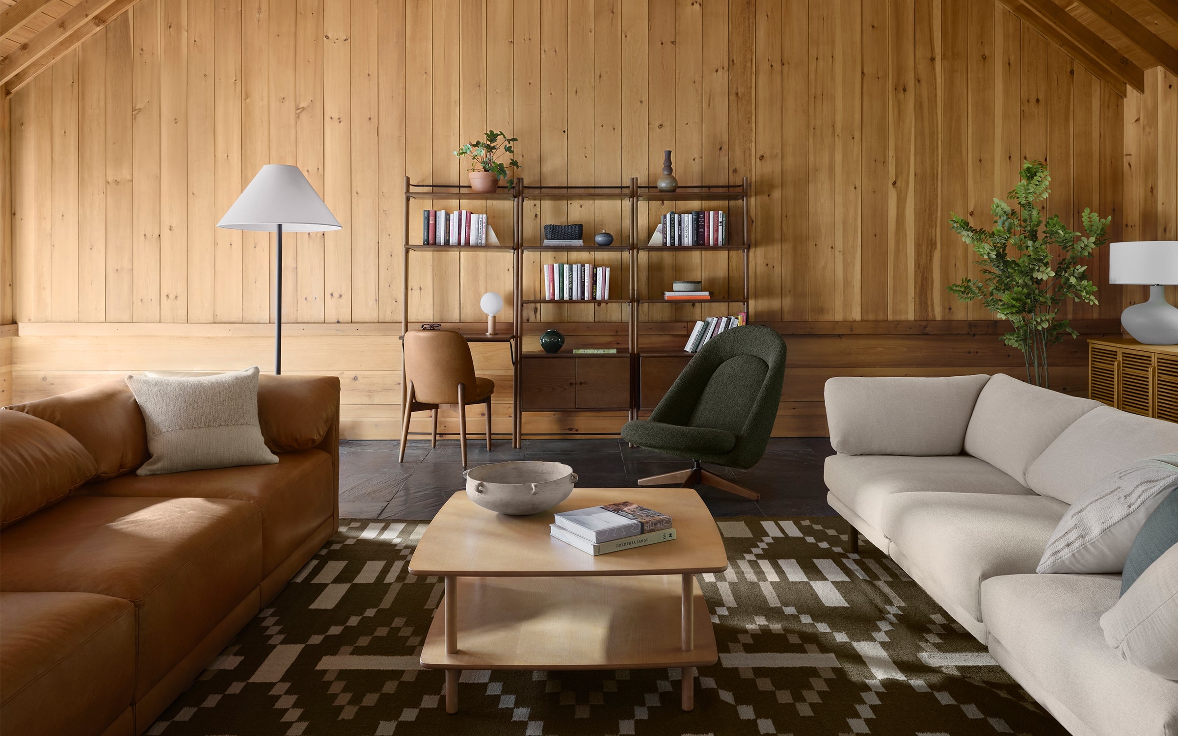 Airmail Chair with Ottoman - Navy Blue - Performance Boucle - Image 3