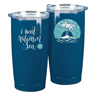 I Need Vitamin Sea 20 oz Double Wall Stainless Steel Travel Tumbler - Image 0
