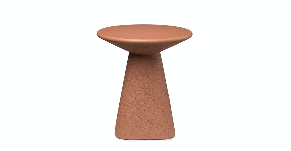 Ozetta Concrete Side Table - Moonlit Rust - Image 0