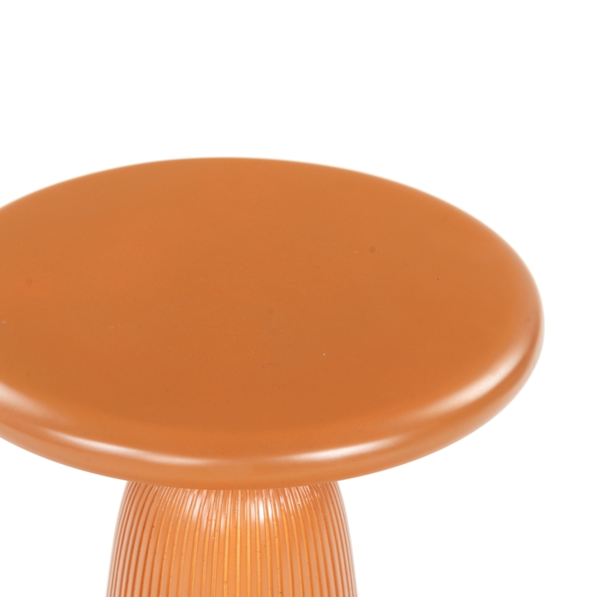 Oskar Round Concrete Accent Table - Brown - Image 2