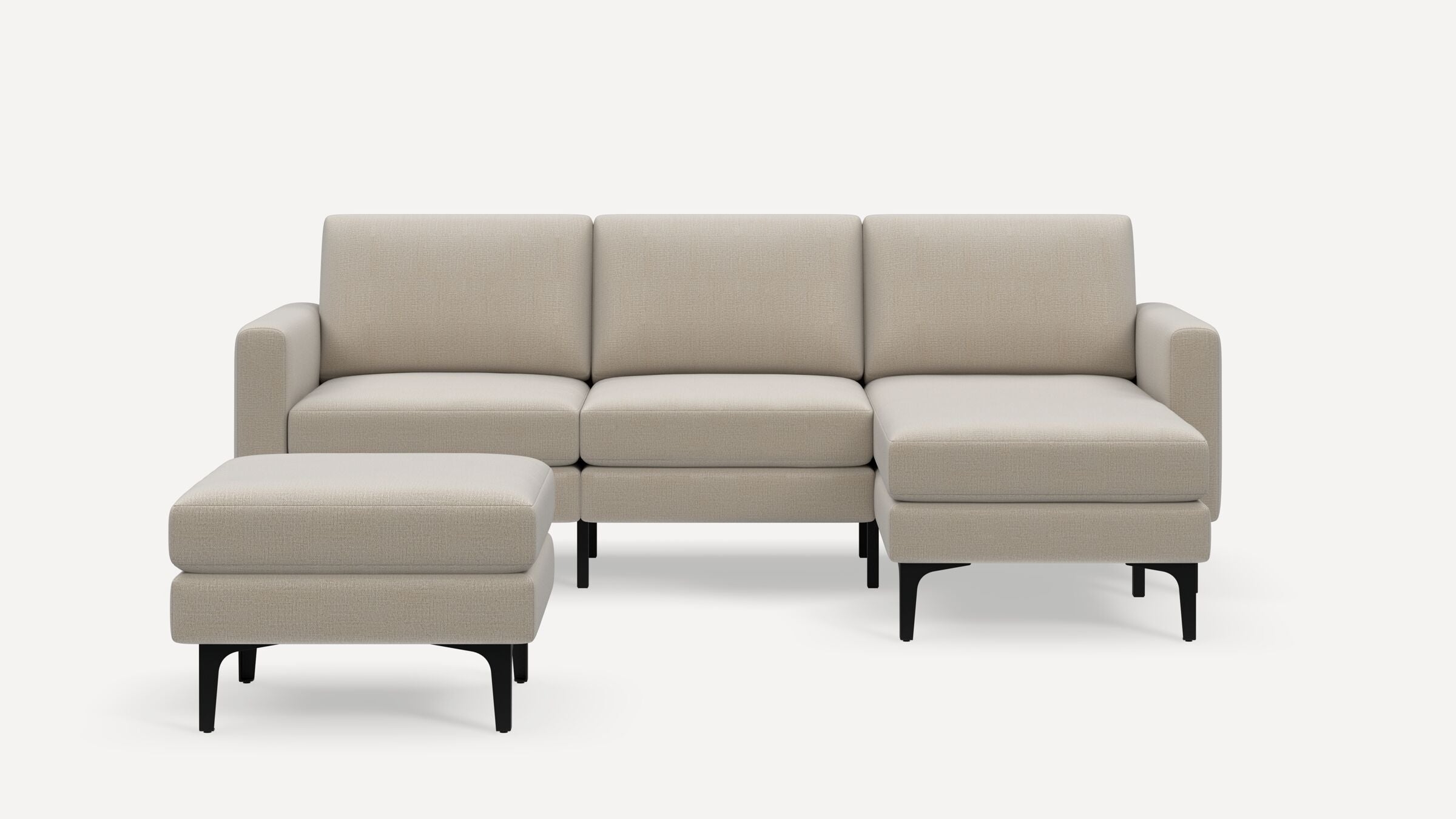 Nomad Sofa Sectional with Ottoman - Georgia Clay - Performance Chenille / Black - Metal / Block - Image 0