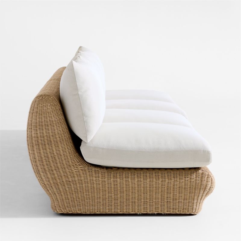 Ipanema Wicker 2-Piece Armless Outdoor Sofa with Cushions - Image 1
