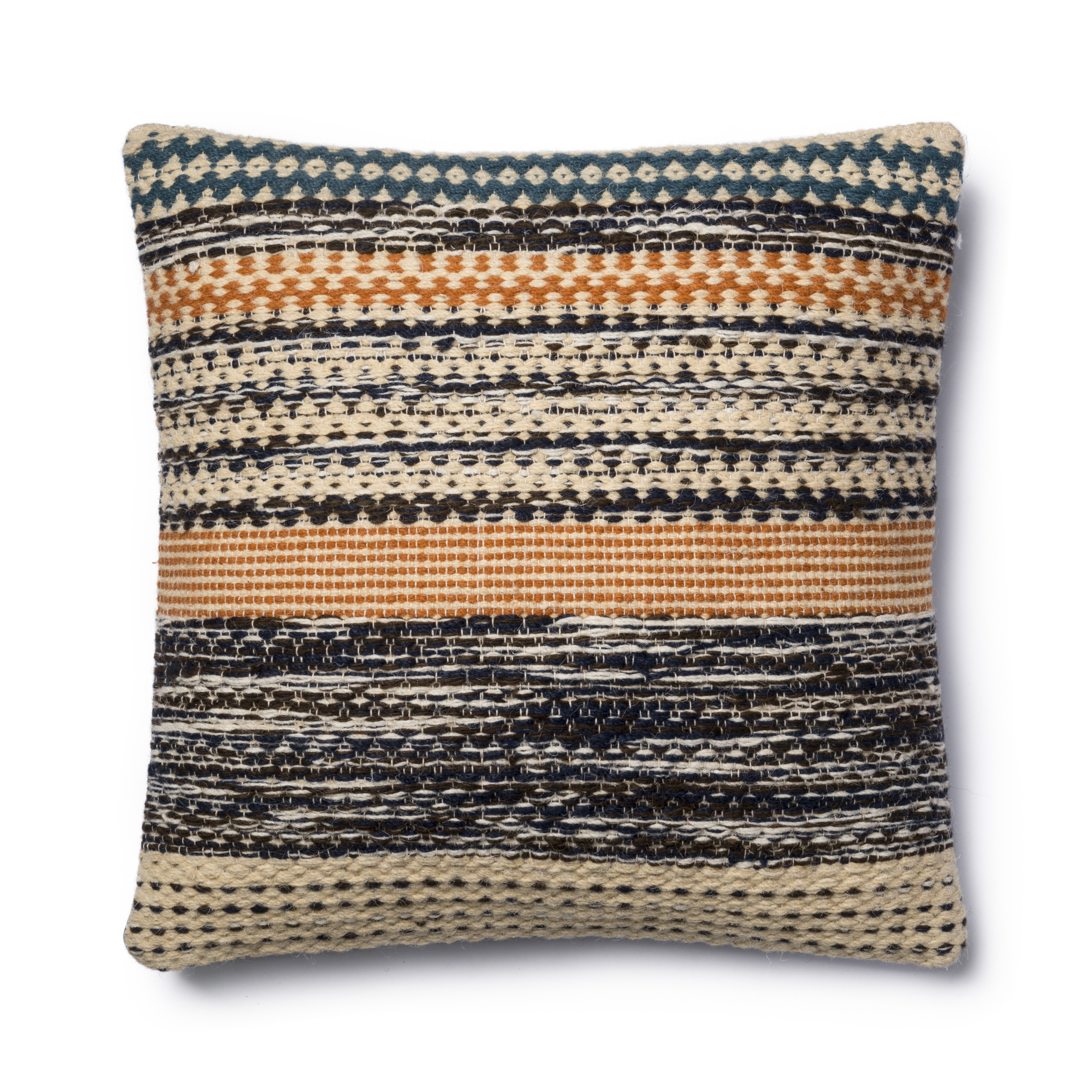 Magnolia Home by Joanna Gaines x Loloi Pillows P1009 Orange / Blue 13" x 21" Cover Only - Image 1