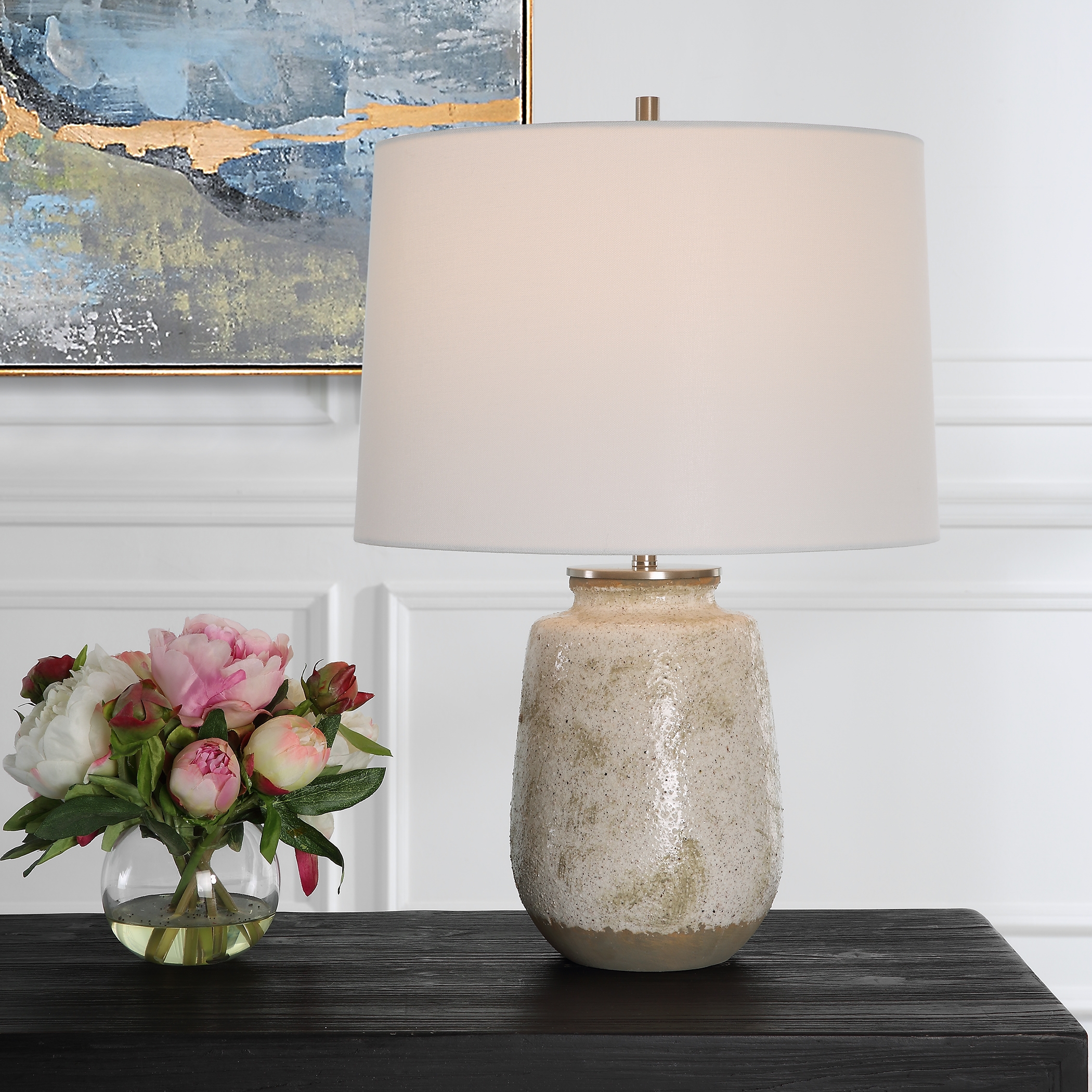 Medan Taupe & Gray Table Lamp - Image 1