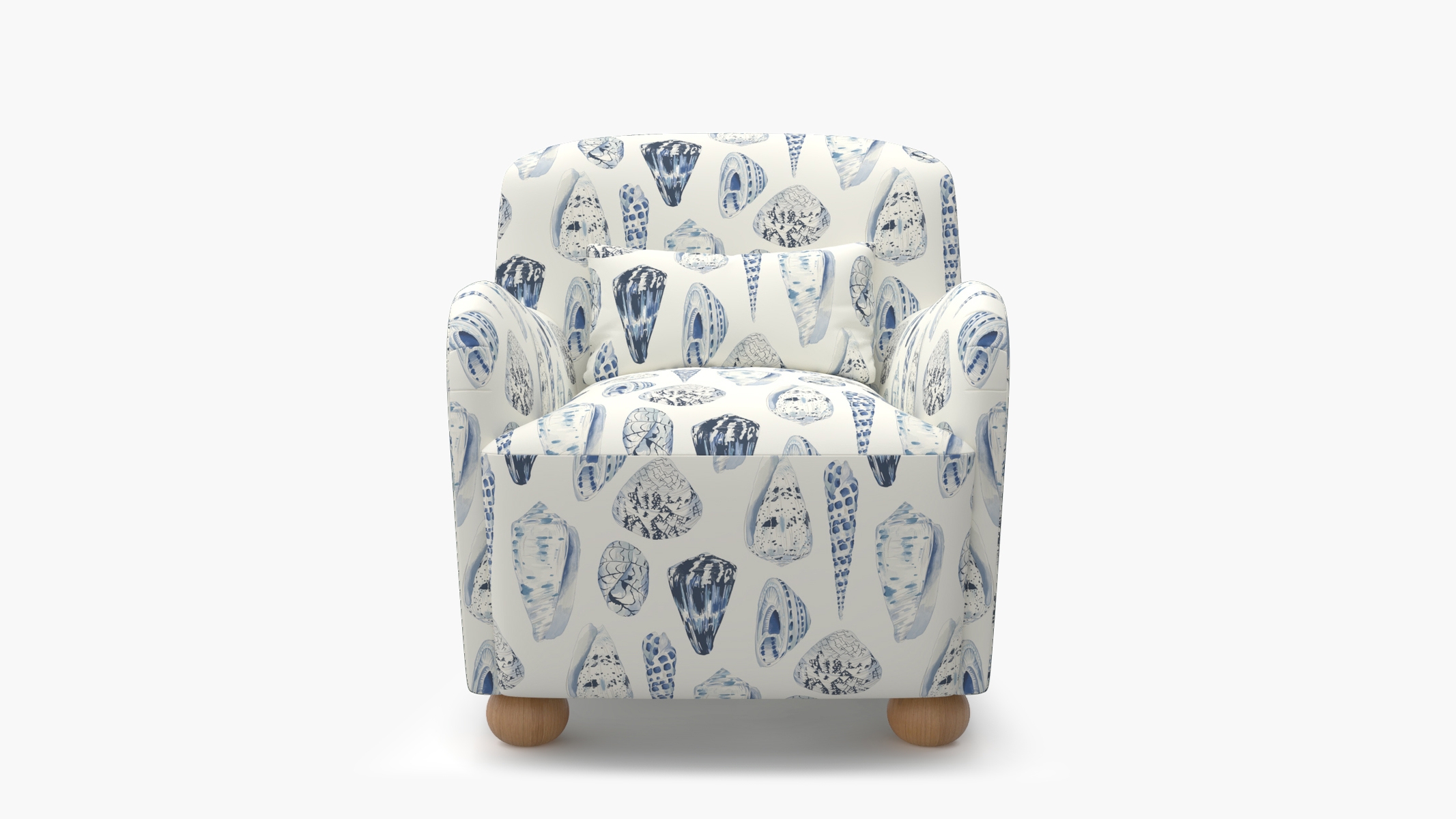 Club Chair, Porcelain Coquina, Natural Bun Foot - Image 0