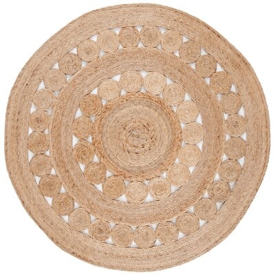 Round Sarita Handmade Flatweave Jute/Sisal Natural Area Rug - Image 0