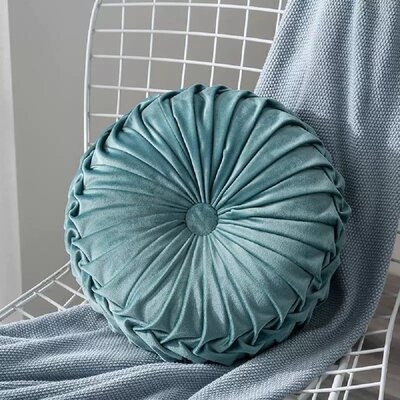 Koll Round Velvet Pillow Cover - Image 0