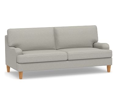 SoMa Hawthorne English Arm Upholstered Sofa, Polyester Wrapped Cushions, Performance Boucle Pebble - Image 0