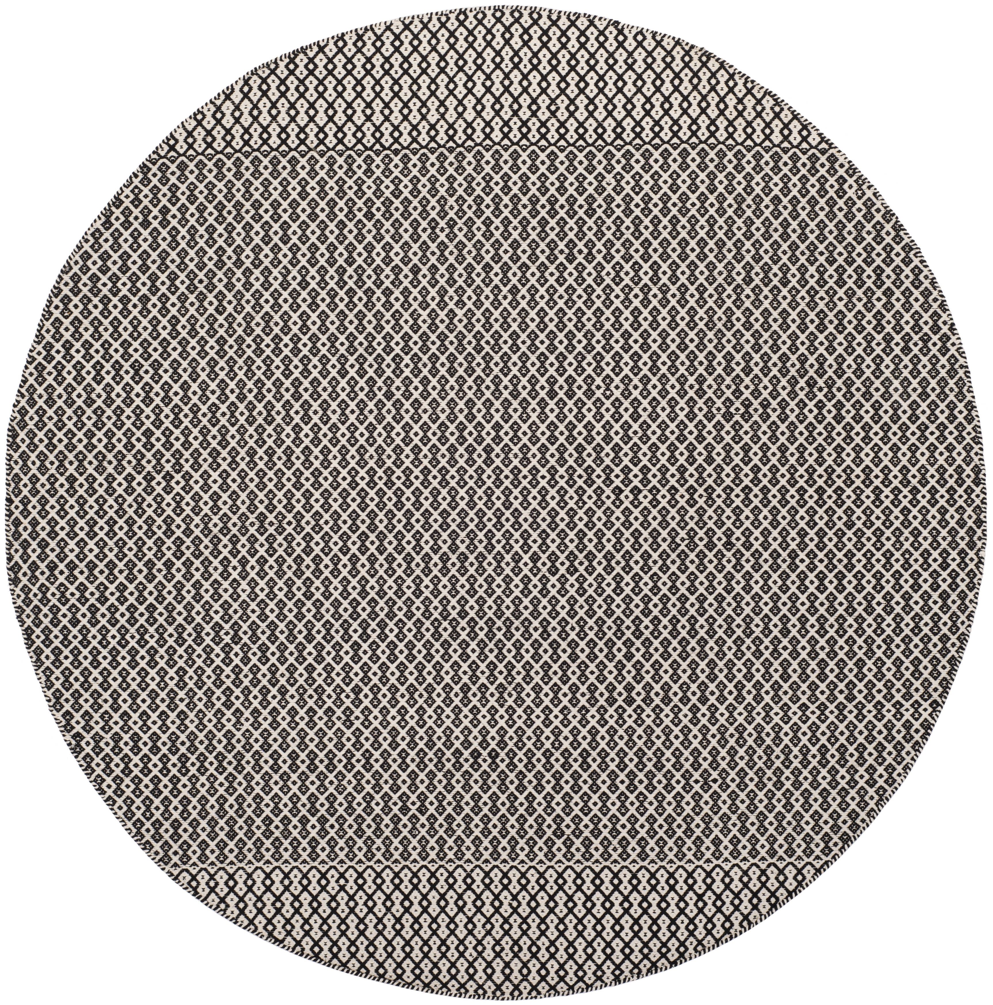 Arlo Home Hand Woven Area Rug, MTK339D, Ivory/Black,  4' X 4' Round - Image 0