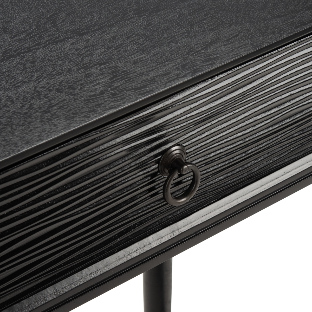Aliyah 2 Drawer Console Table - Black - Safavieh - Image 3