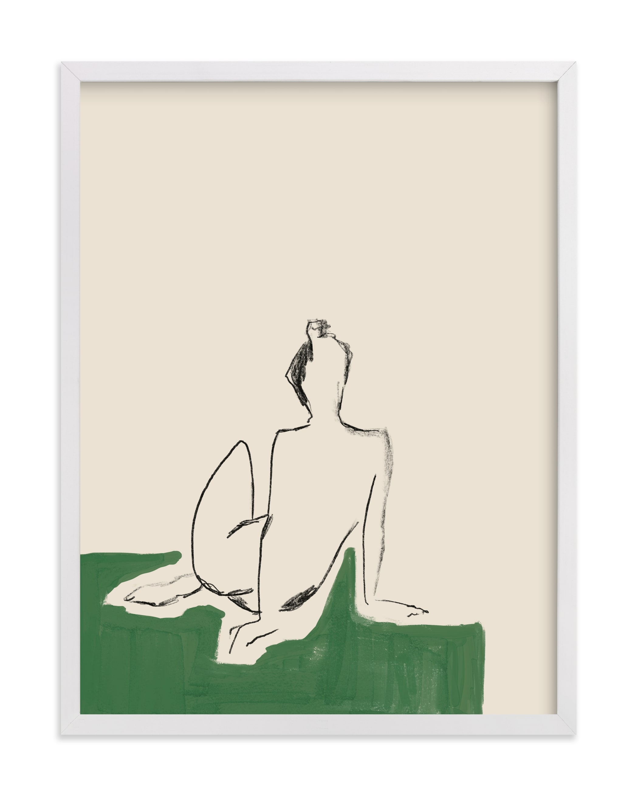 Figure On Green Limited Edition Fine Art Print 2 - Image 0