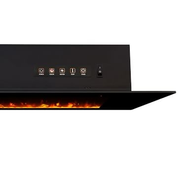 Clay Electric Wall Fireplace, Black - Image 1