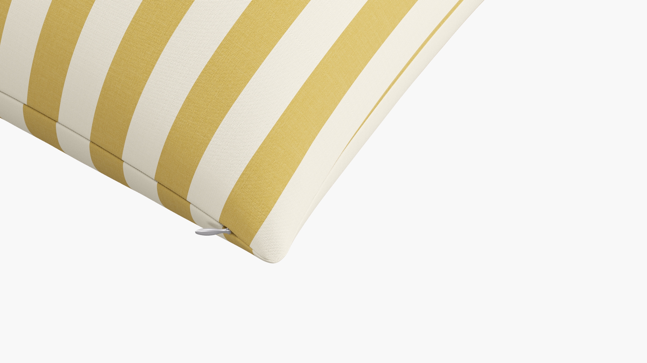 Outdoor 26" Throw Pillow, Citrine Cabana Stripe, 26" x 26" - Image 1