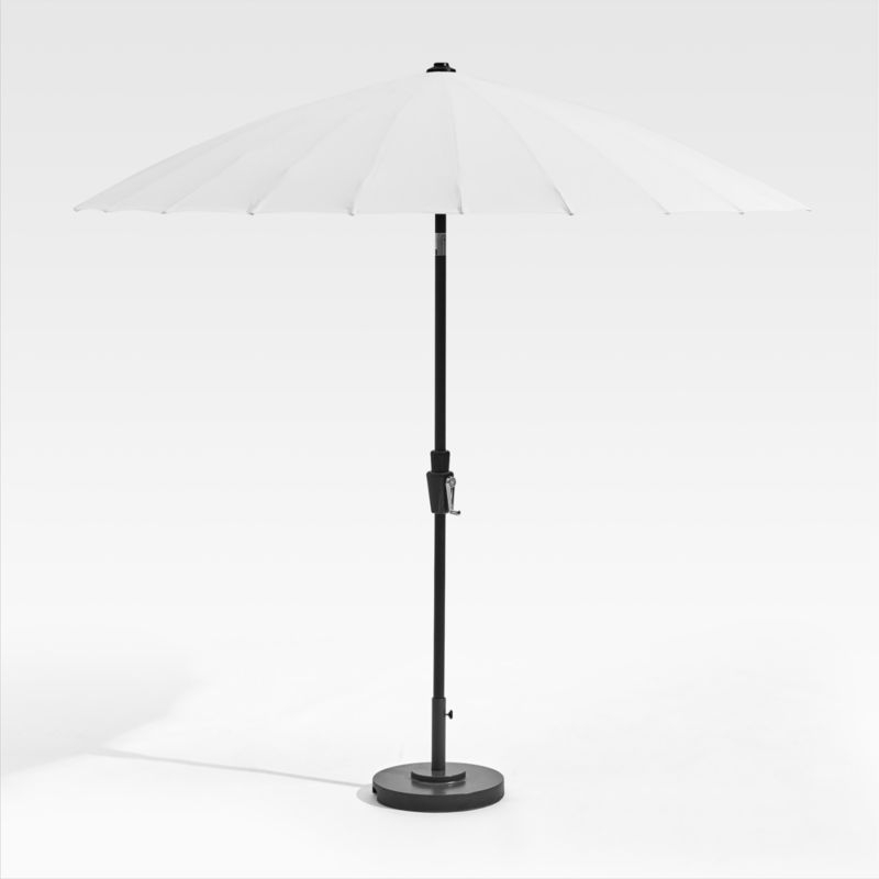 9' Dome White Outdoor Patio Umbrella - Image 4