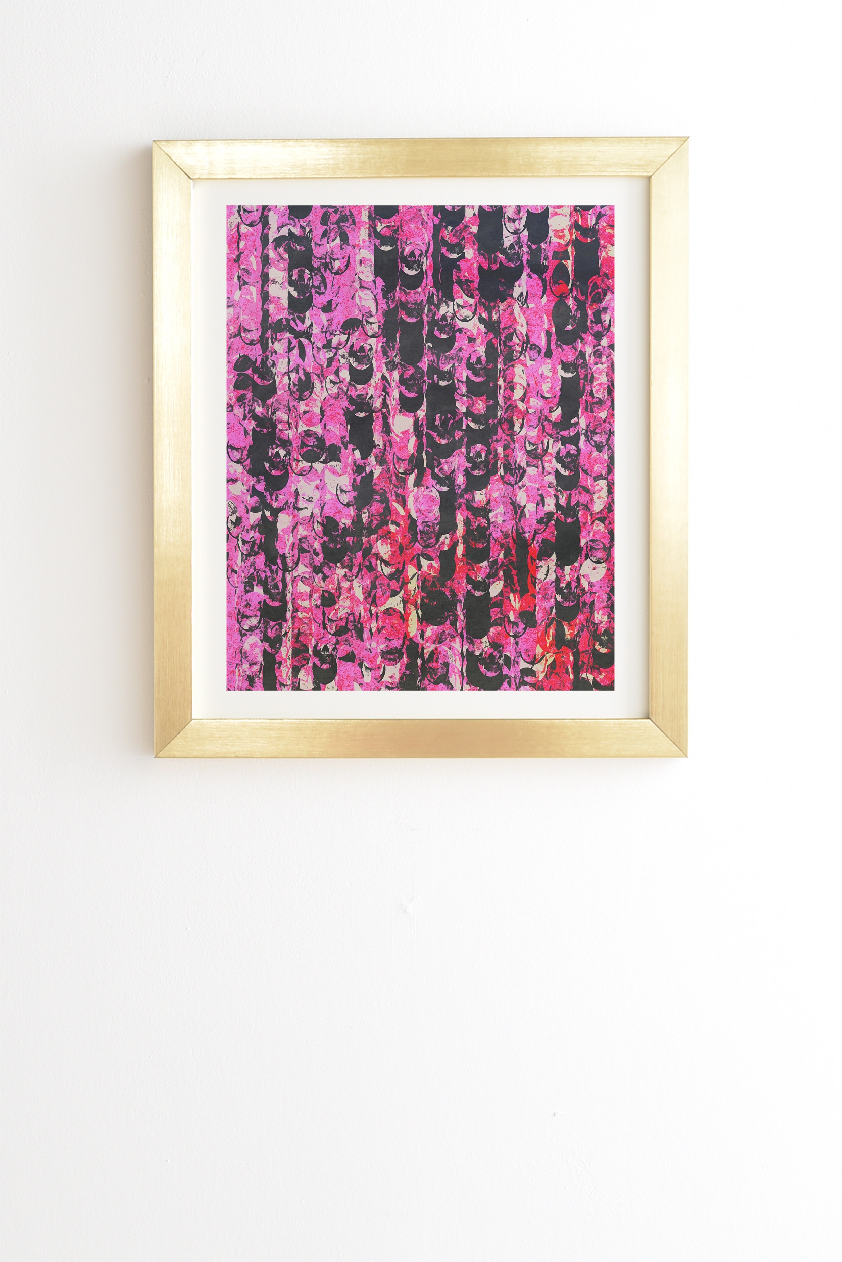 Pink And Red 2 by Georgiana Paraschiv - Framed Wall Art Basic Gold 11" x 13" - Image 0