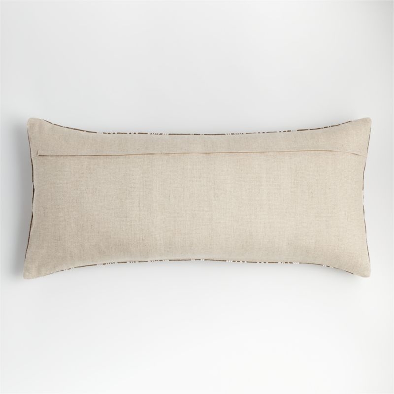 Sentul 36"x16" Olive Embroidered Throw Pillow Cover - Image 2