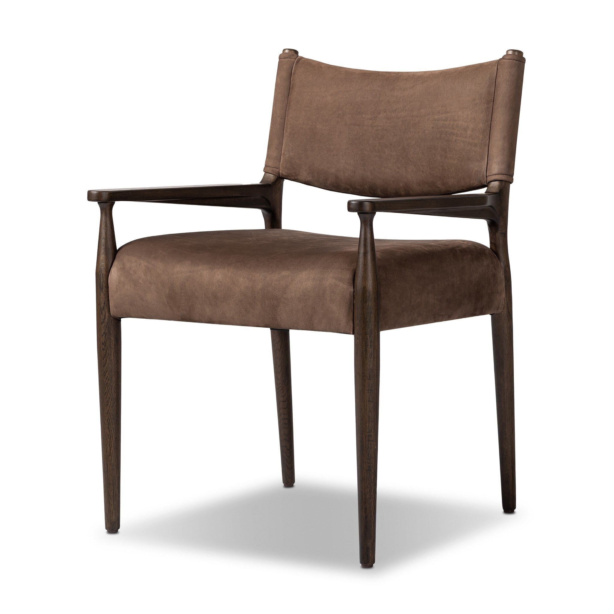 Jayla Dining Armchair - Nubuck Cigar - Image 1